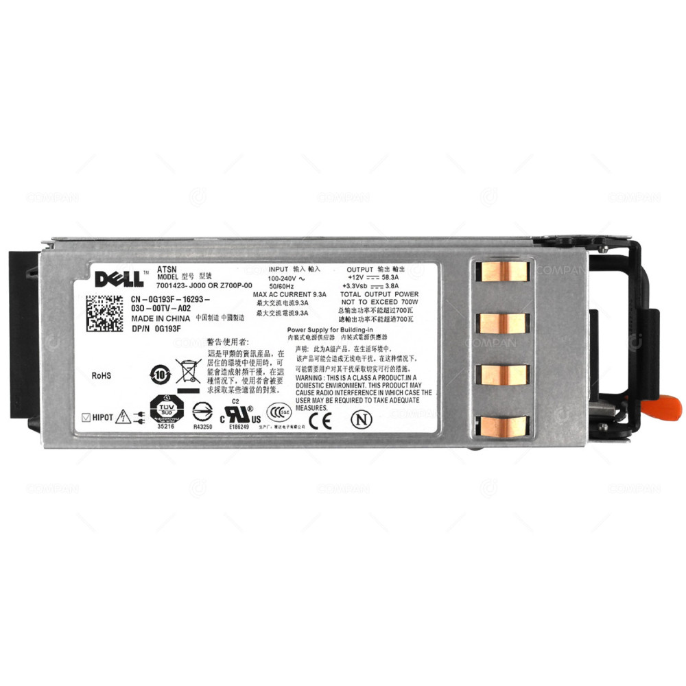 G193F DELL 700W POWER SUPPLY FOR DELL POWEREDGE R805